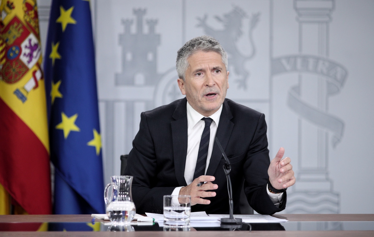 El ministro del Interior en funciones, Fernando Grande Marlaska octubre 2019 cuarto día disturbios