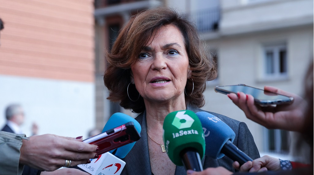 La vicepresidenta del Gobierno, Carmen Calvo