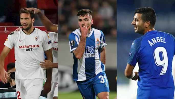 Franco Vázquez, Campuzano y Ángel en la jornada europea