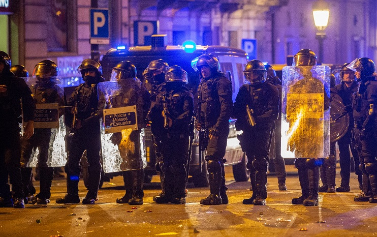 Disturbios en Barcelona tras la sentancia del proces