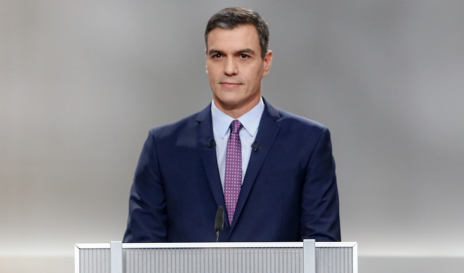Pedro Sánchez en el debate electoral