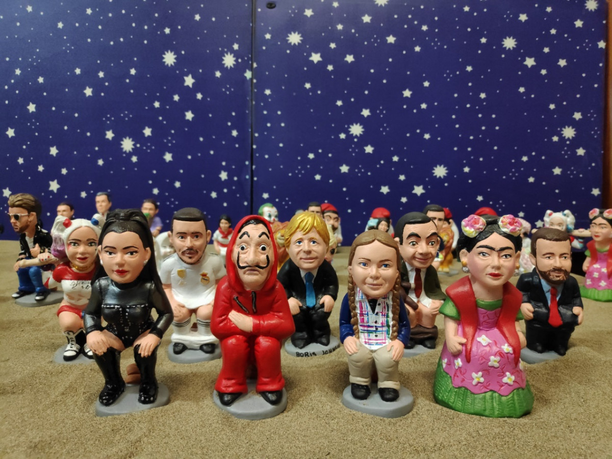 Nuevas figuras del 'caganer' de Rosalía, Greta Thunberg y de 'La casa de papel'