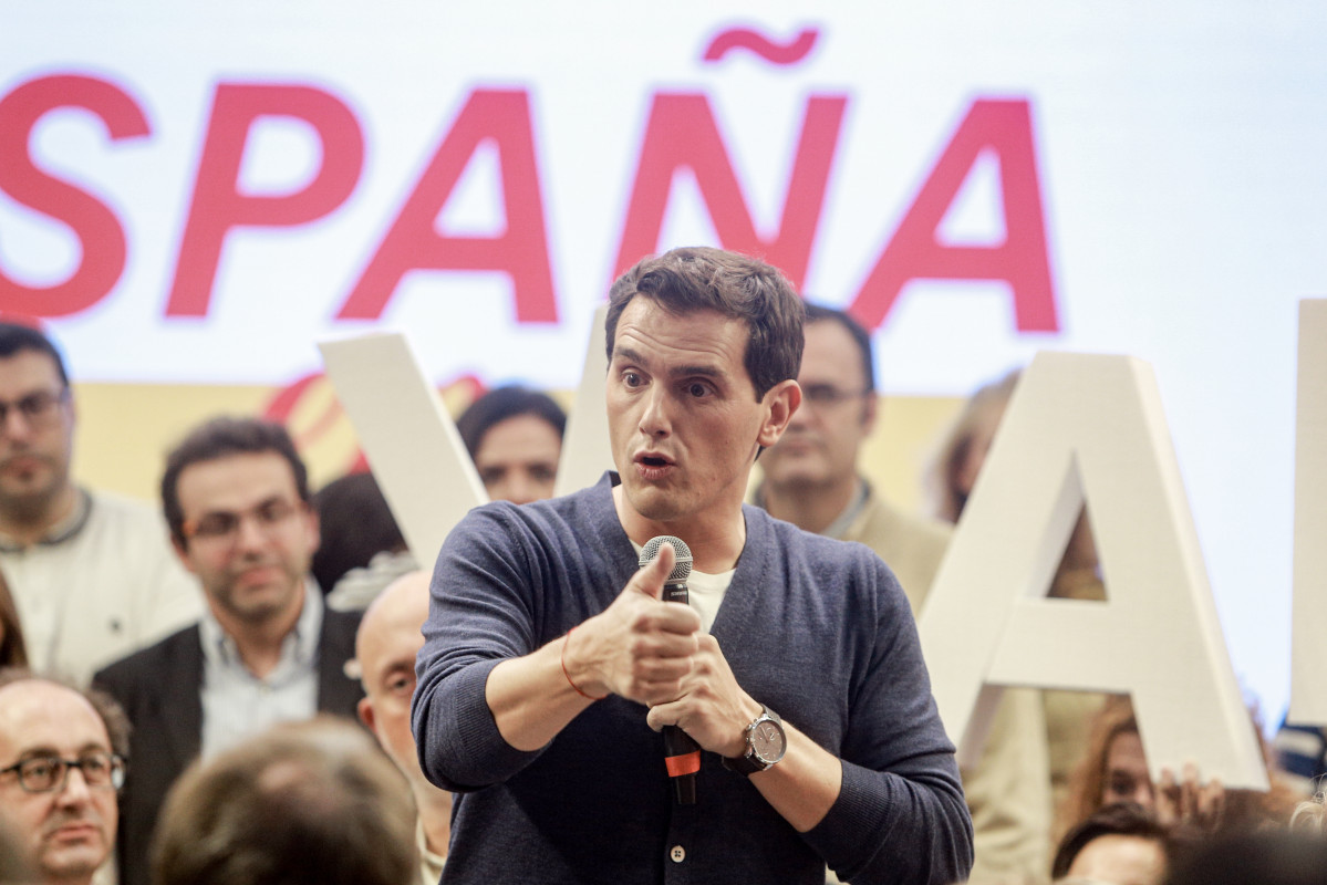 Albert Rivera (Cs) durante el acto España en marcha (25 de octubre de 2019)