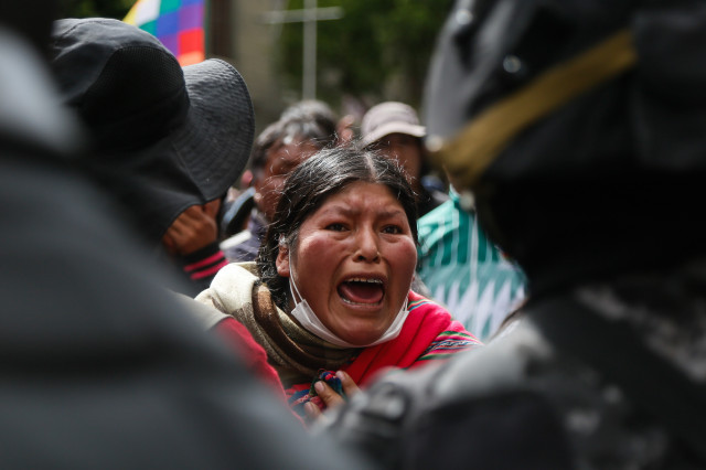 BoliviamanifestacinafavordeEvoMorales