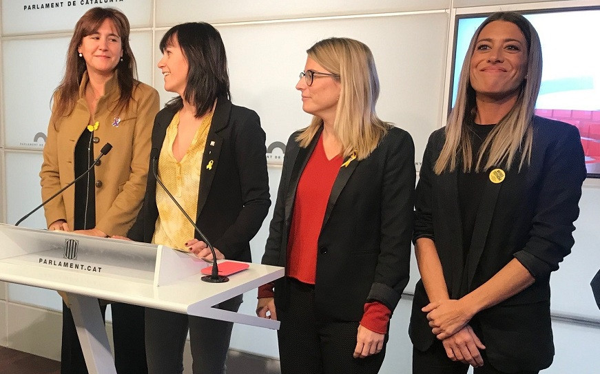 Albert Batet Laura Borràs Aurora Madaula Elsa Artadi y Miriam Nogueras