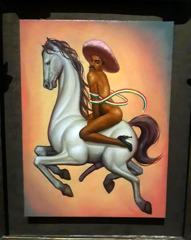 Cuadro La Revoluciu00f3n, conocido ya popularmente como Zapata Gay
