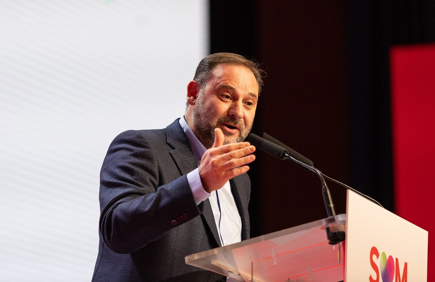 José Luis Ábalos en el Congreso del PSC