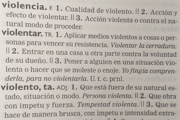 Diccionario RAE violencia de género