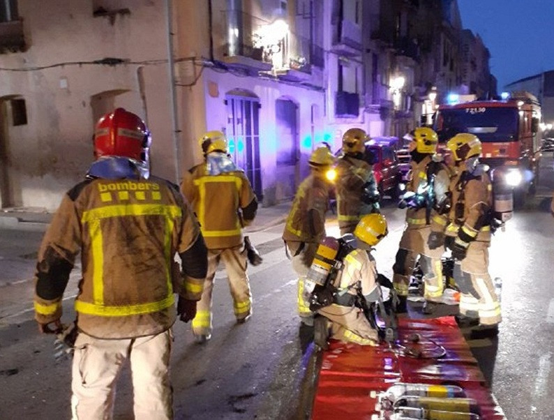 Incendio en un piso de Tortosa