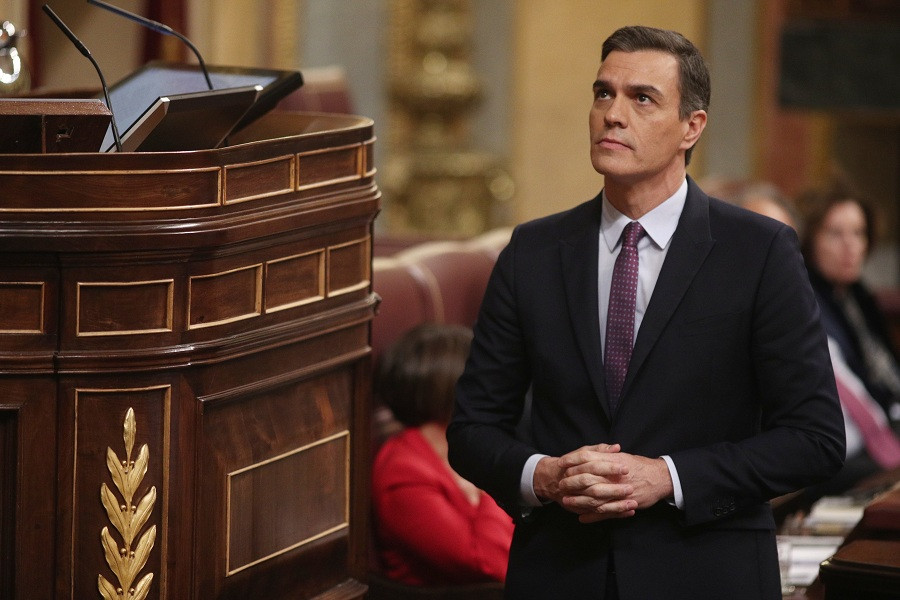 Primera sesiu00f3n de investidura de Pedro Su00e1nchez Enero 2020