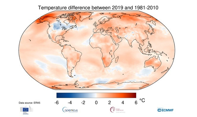 2019 el año más caluroso