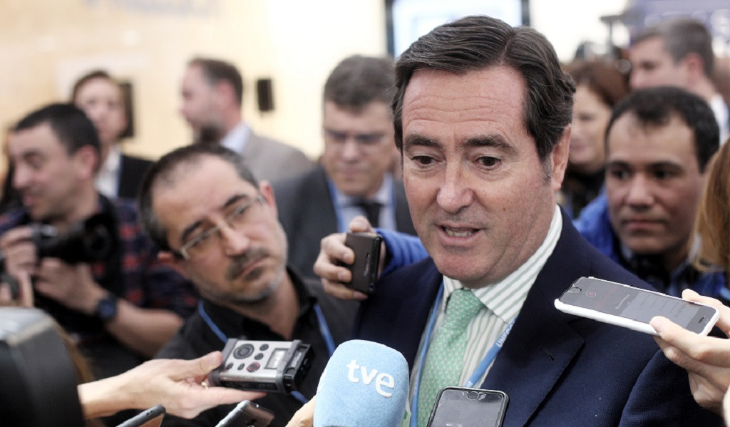 El presidente de la Confederación Española de Organizaciones Empresariales (CEOE), Antonio Garamendi