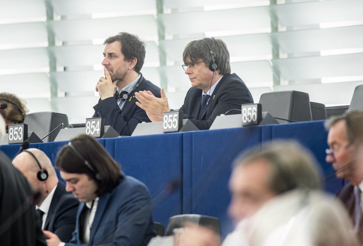 Puigdemont en el pleno del Parlamento Europeo