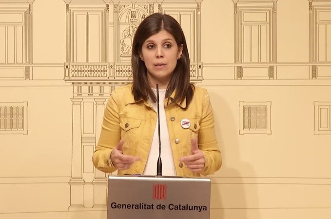 Marta Vilalta en el Palau de la Generalitat