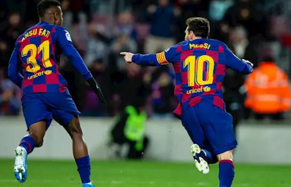 Messi y Ansu Fati (archivo)ç