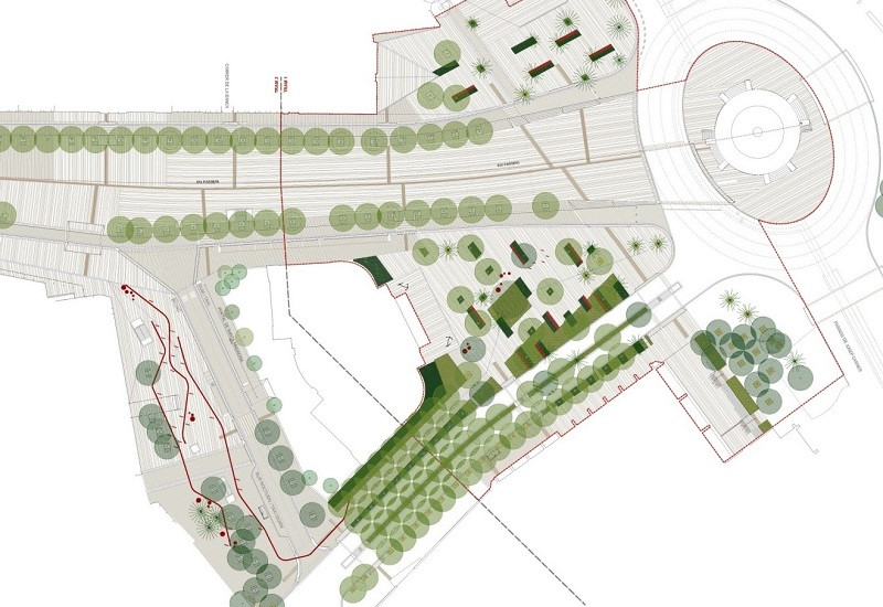 Proyecto de las obras de la Rambla en la confluencia con la avenida Drassanes