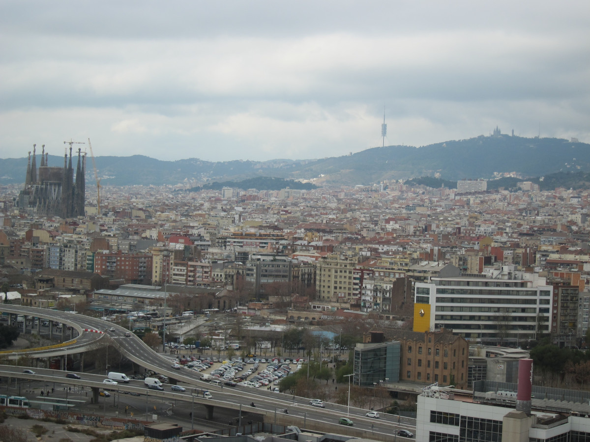 Vista aérea de Barcelona (recurso)