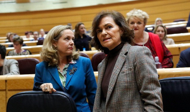 Carmen Calvo en el Senado