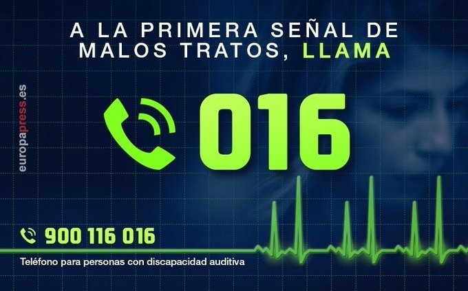 Telu00e9fono 016 Violencia de Gu00e9nero