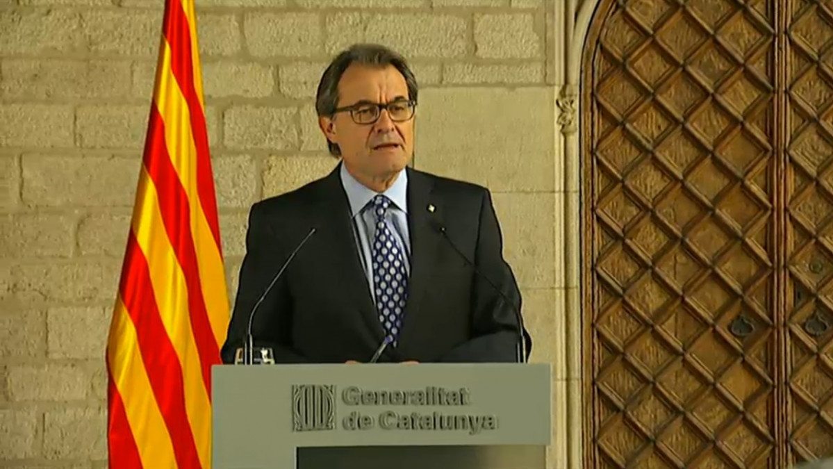Artur Mas comparece tras declarar por el 9N
