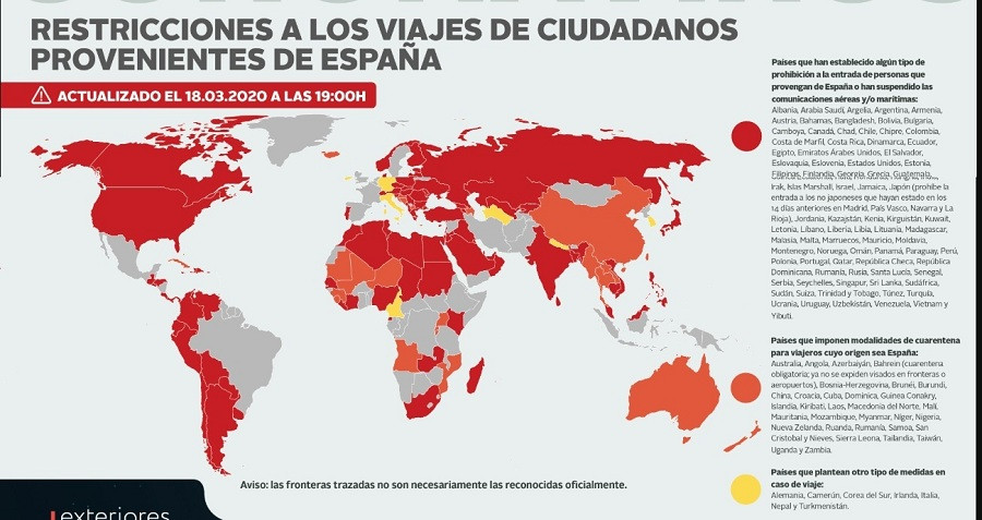 Paises impiden entrada espanoles