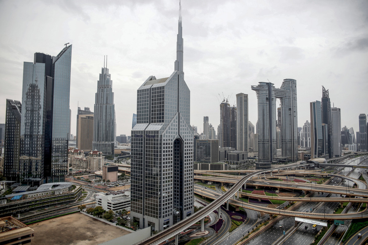 FILED - 15 April 2020, United Arab Emirates, Dubai: A general view of the deserted streets of Dubai during a two-week lockdown aiming to curb the spread of Coronavirus (Covid-19). Photo: Hady Ashraf/