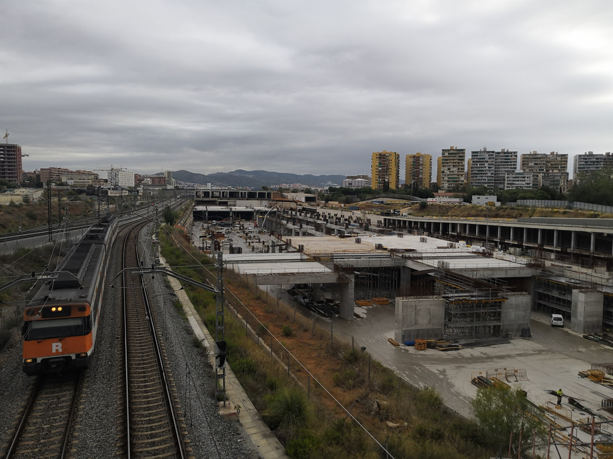 Obras de la futura estación de La Sagrera en Barcelona, en una foto de archivo.