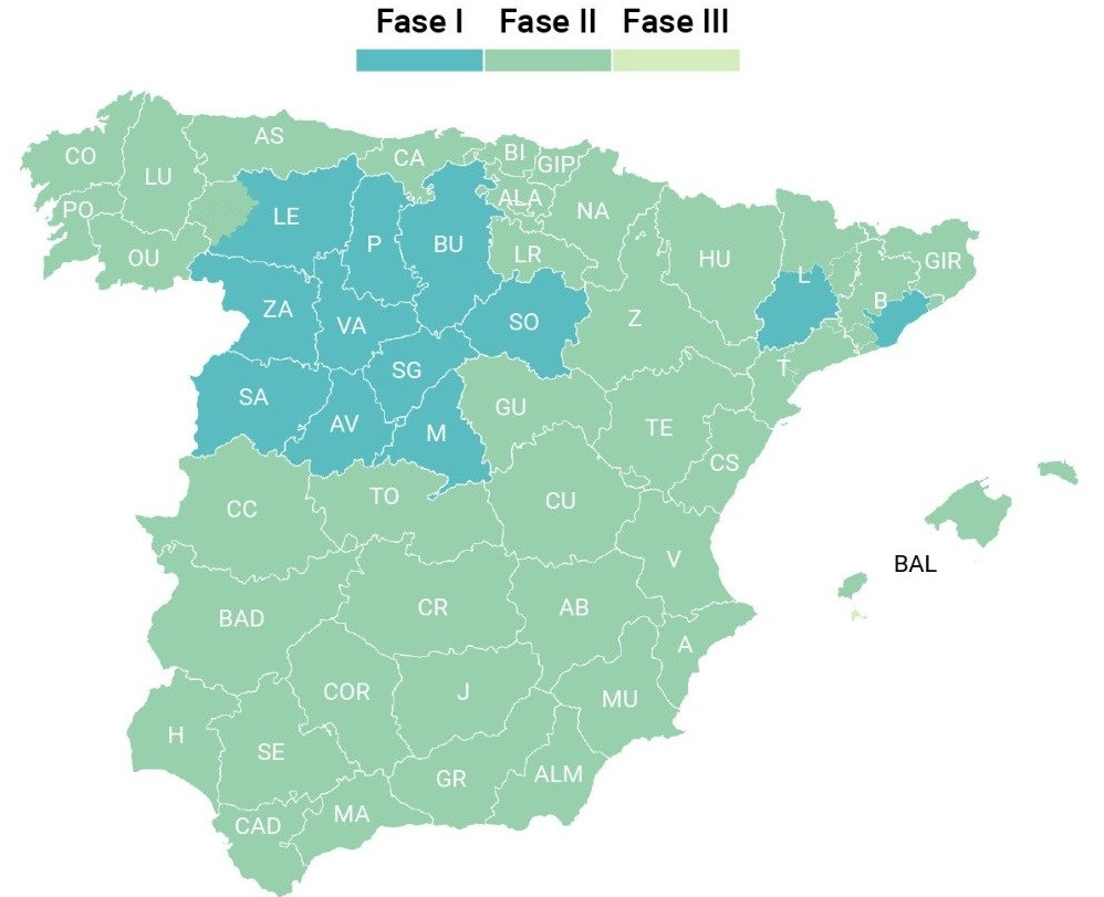 Mapa fases jueves 28 mayo