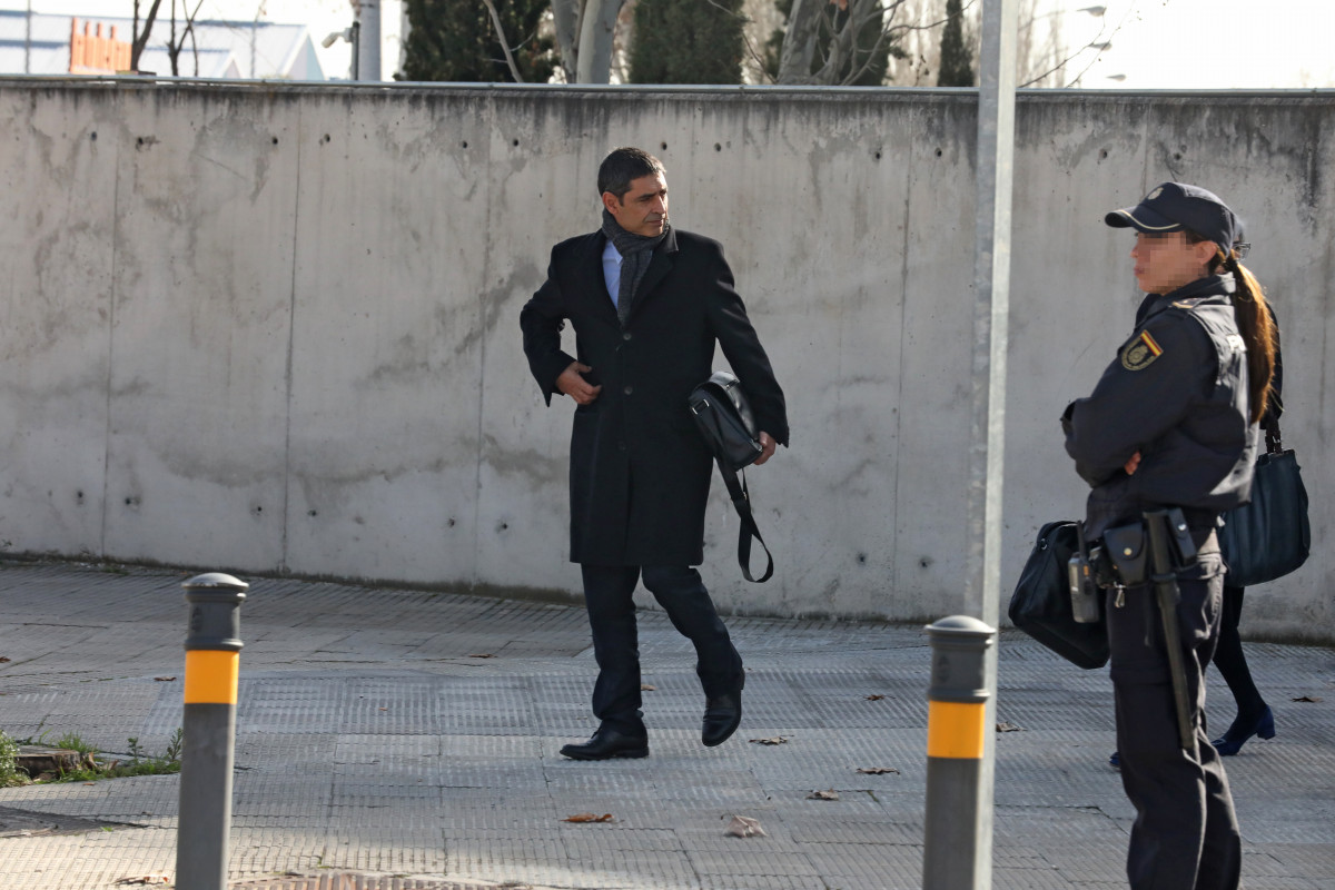 El mayor de los Mossos d’Esquadra Josep Lluís Trapero, a su salida de la Audiencia Nacional
