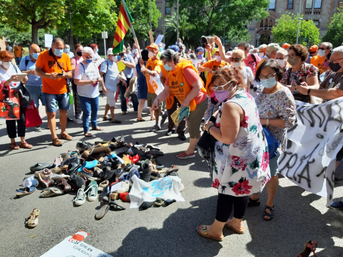 Manifestacion limpiadoras sanitarias