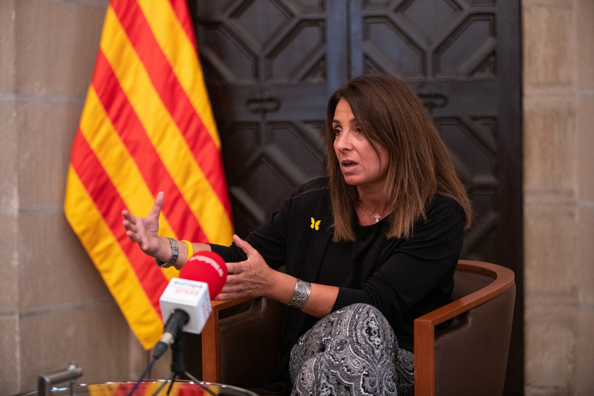 La consellera de la Presidencia y portavoz de la Generalitat, Meritxell Budó, durante la entrevista