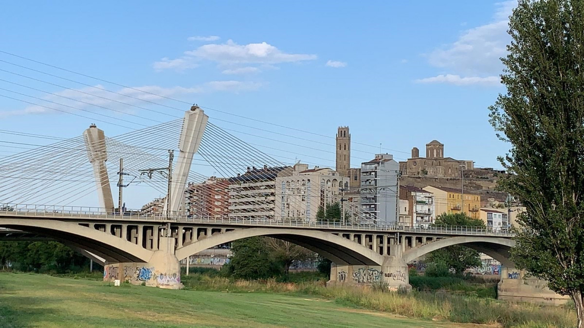 Lleida vista des del barri de Cappont.