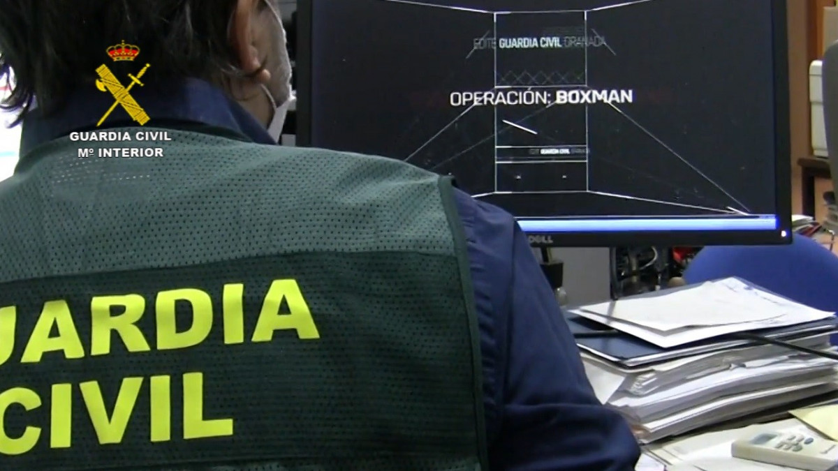 Agente de la Guardia Civil, que ha desmantelado una red ciberdelincuente con dos menores presuntos cabecillas