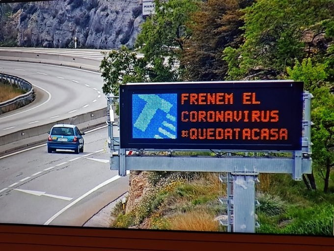 Imagen de recurso de la campaña del Servei Català de Trànsit (SCT) durante la pandemia del coronavirus