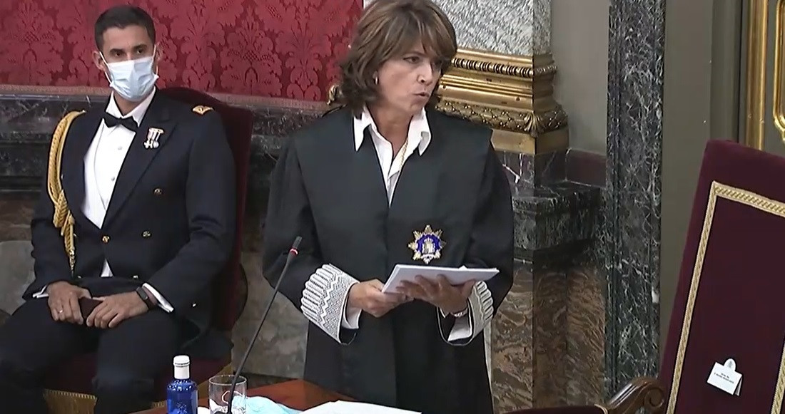 La fiscal general del Estado, Dolores Delgado, durante la apertura del año judicial