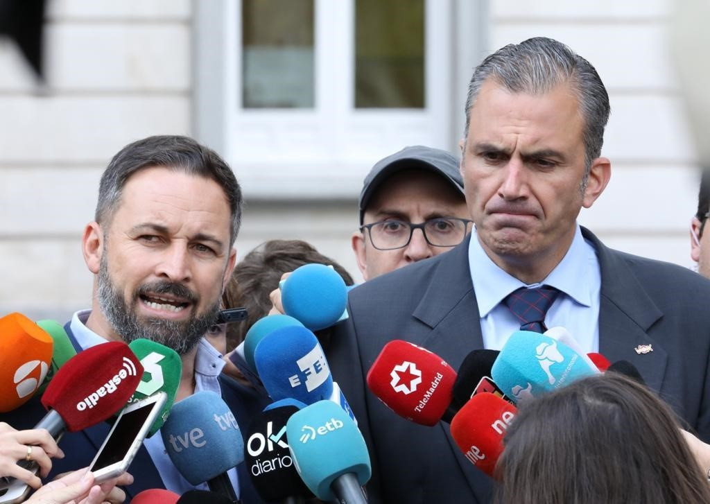 Santiago Abascal y Javier Ortega Smith, presidente y secretario general de Vox