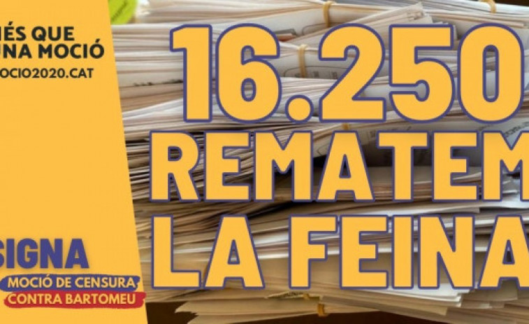 Más que una Moción consigue las firmas para sacar adelante la moción de censura contra Bartomeu