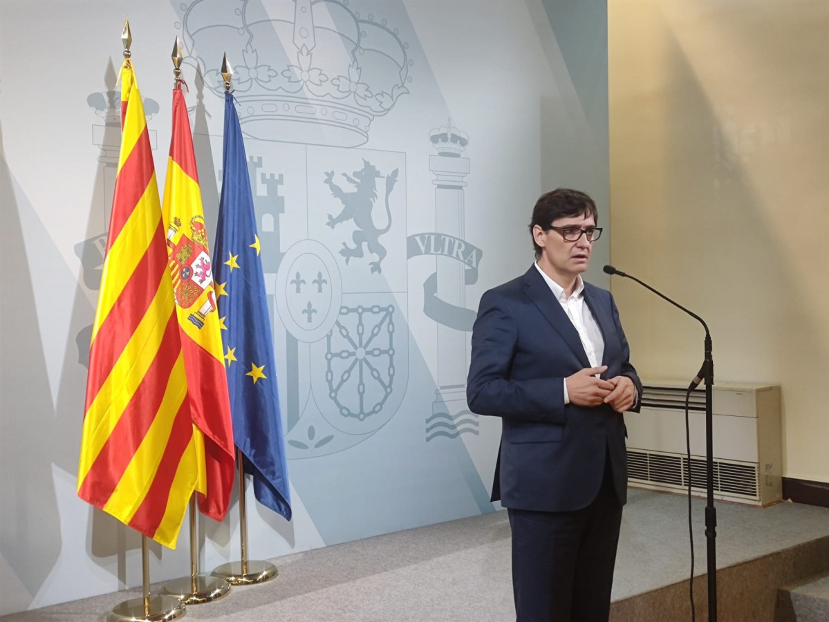 El ministro de Sanidad, Salvador Illa, en la Delegación del Gobierno en Barcelona