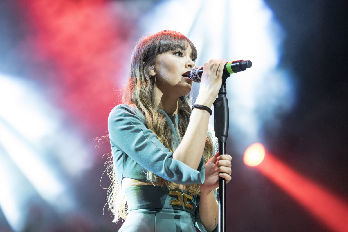 Aitana, durante un concierto este año