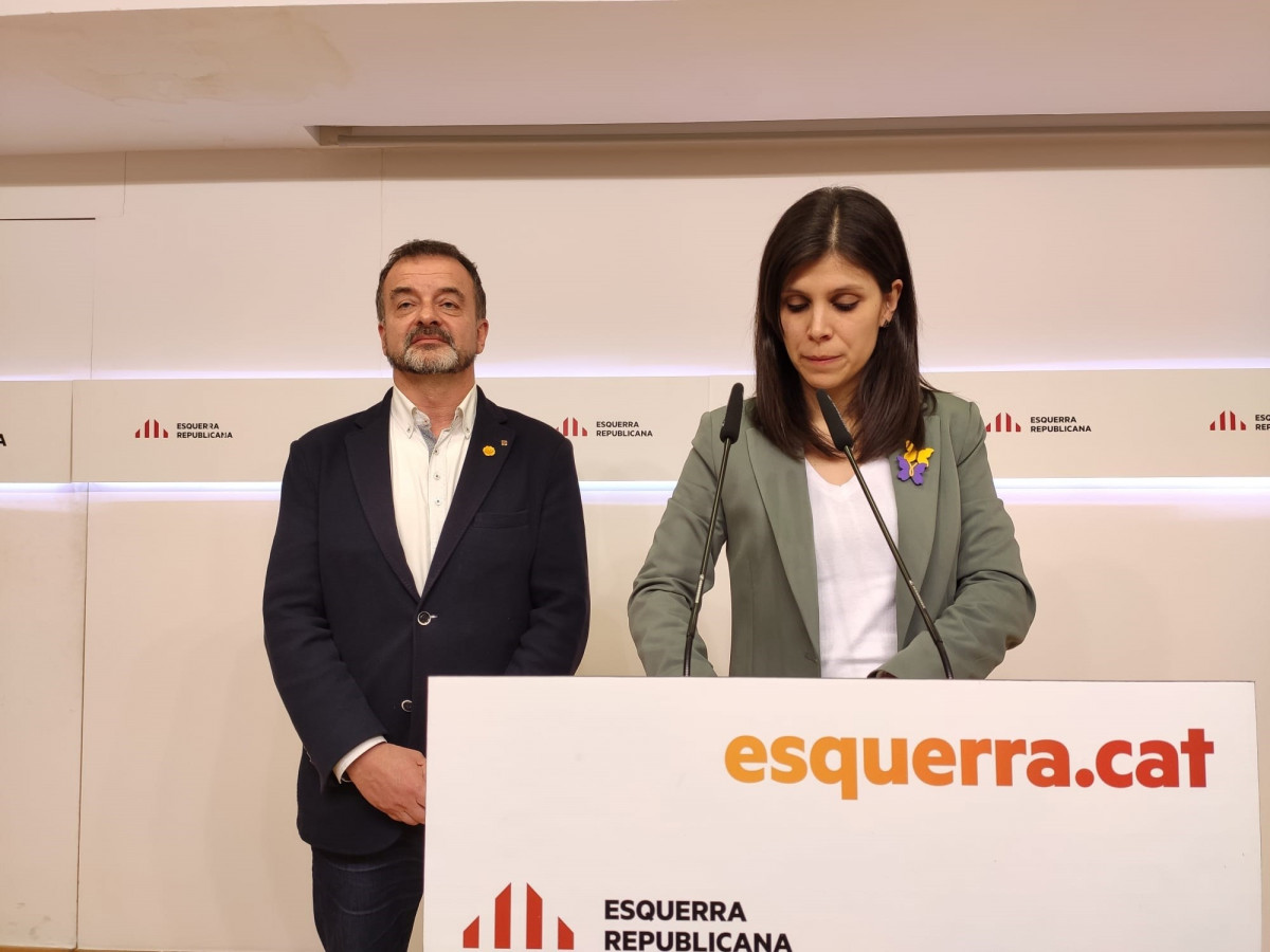 El conseller de Acción Exterior, Alfred Bosch, y la portavoz de ERC, Marta Vilalta