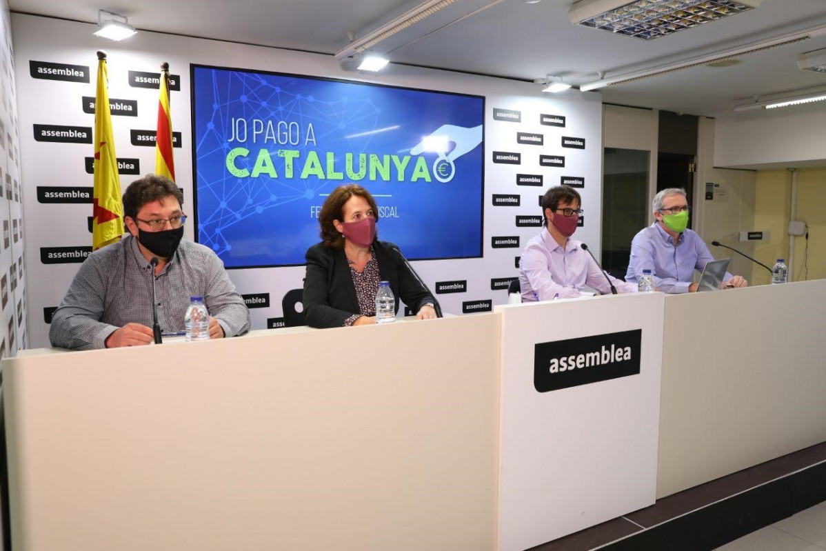 La presidenta de la ANC, Elisenda Paluzie, presenta la campaña de 'soberanía fiscal'