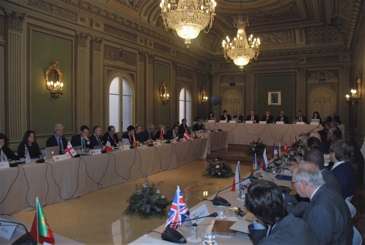 Reunión de notarios europeos en el Col·legi de Notaris de Catalunya.