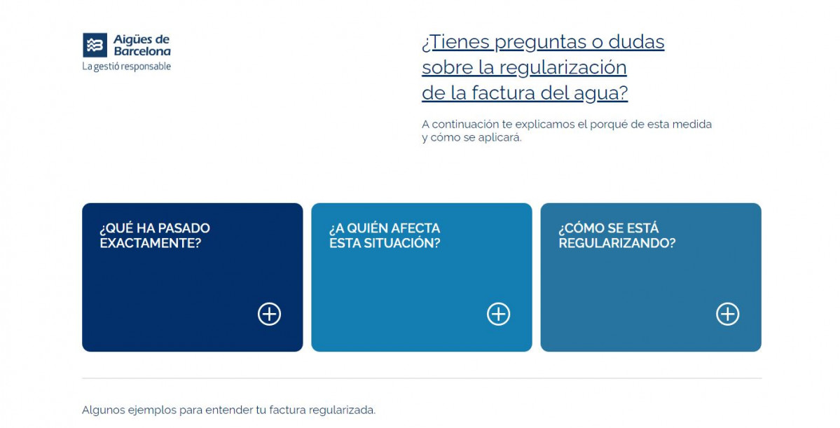Regularizacion factura agua