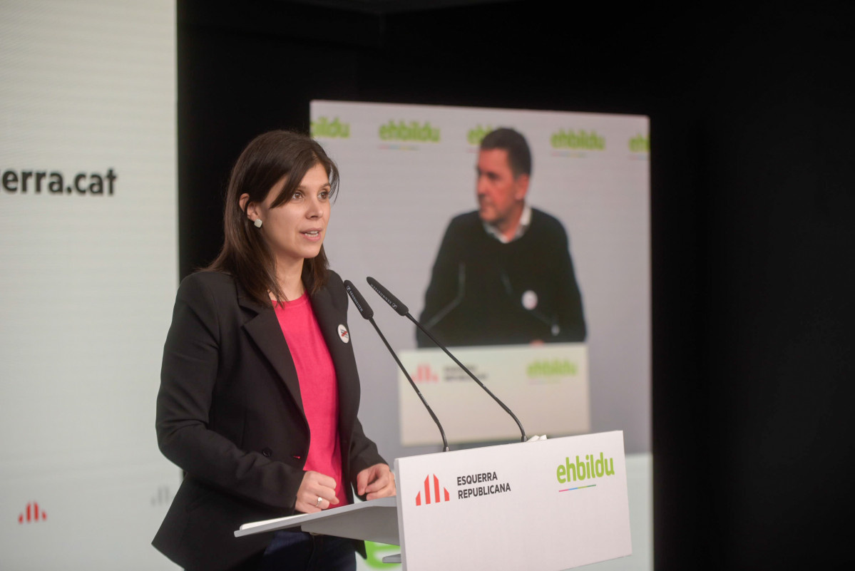 Rueda de prensa telemática de Marta Vilalta (ERC) y Arnaldo Otegi (Bildu).