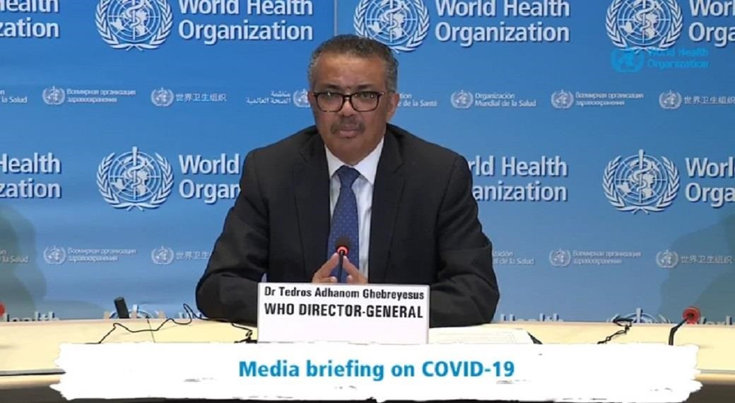 El director general de l'Organització Mundial de la Salut (OMS), Tedros Adhanom Ghebreyesus.