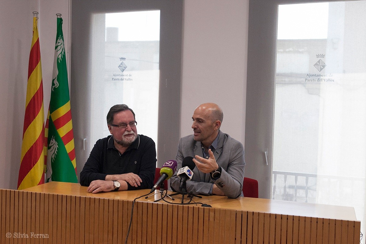 L'alcalde de Parets, Sergi Mingote, al costat del seusuccessor, Francesc Jutjat