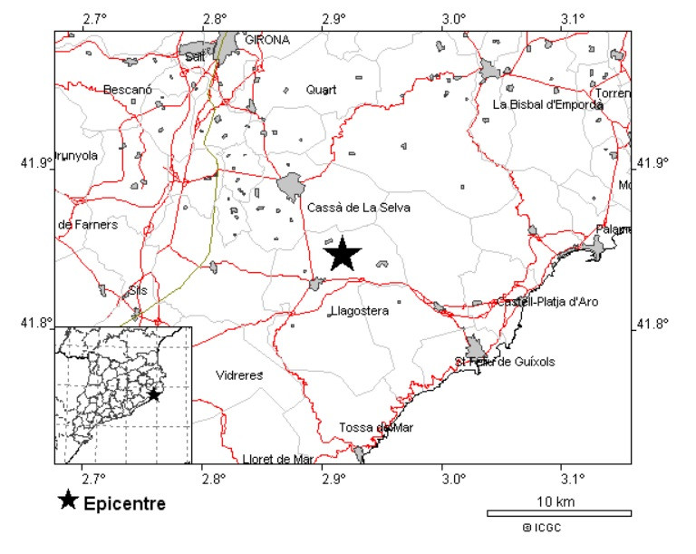 EuropaPress 3519970 mapa seismo registrado cassa selva girona