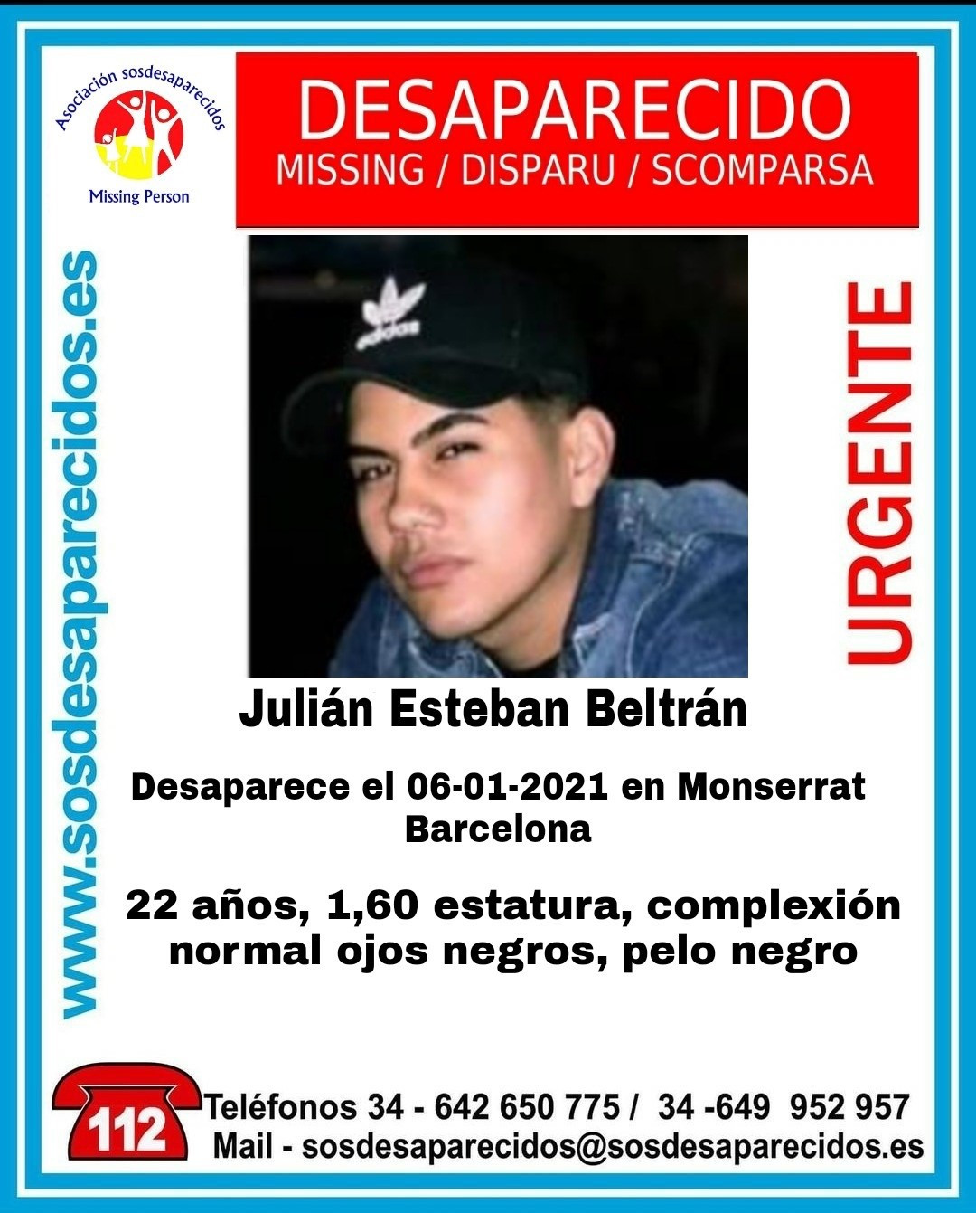 Joven desaparecido.