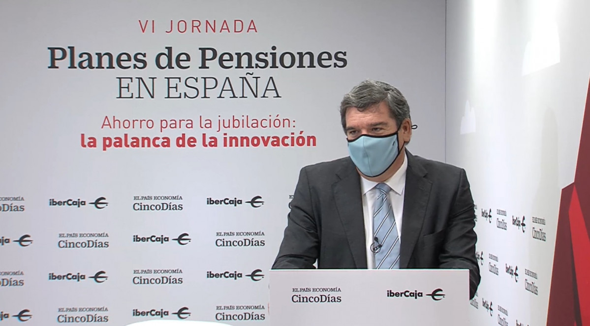 El ministro de Inclusión, Seguridad social y Migraciones, José Luis Escrivá, en la VI edición de la jornada ‘Planes de Pensiones en España' organzada por Cinco Días.