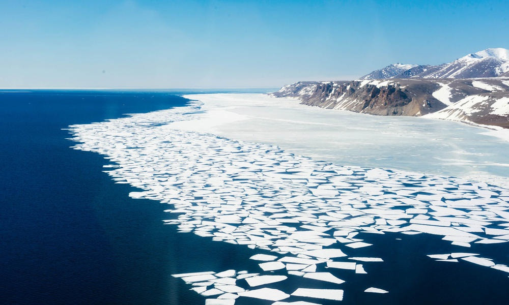 Imagen del deshielo y el cambio climático.